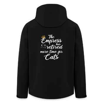 The empress has retired more time for cats - Recycelte Männer Softshell-Jacke von Stanley/Stella - Schwarz - Hinten - AI Model Male 185 light (185cm)