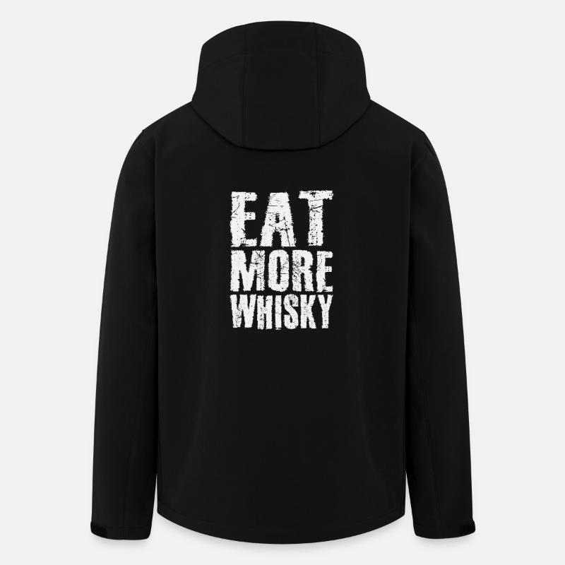 Mangez plus de whisky - Veste softshell homme en polyester recyclé Stanley/Stella - noir