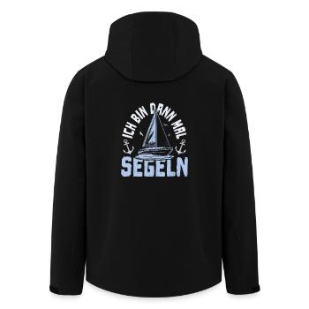 Ich bin dann mal segeln - Recycelte Männer Softshell-Jacke von Stanley/Stella - Schwarz - Hinten - AI Model Male 185 light (185cm)