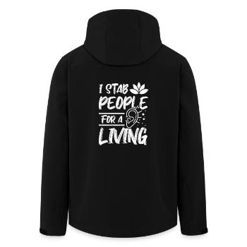 Je poignarde des gens pour un acupuncteur vivant - Veste softshell homme en polyester recyclé Stanley/Stella - noir - Dos - AI Model Male 185 light (185cm)