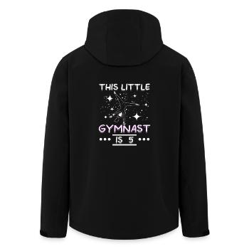 This little gymnast is 5 - Recycelte Männer Softshell-Jacke von Stanley/Stella - Schwarz - Hinten - AI Model Male 185 light (185cm)