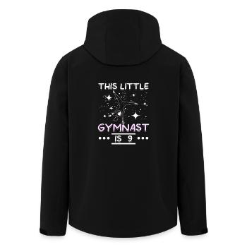 This little gymnast is 9 - Recycelte Männer Softshell-Jacke von Stanley/Stella - Schwarz - Hinten - AI Model Male 185 light (185cm)