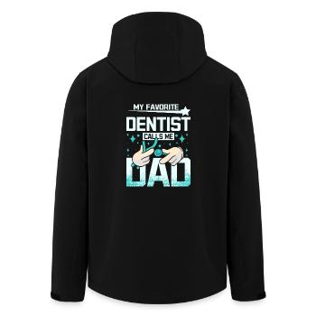 Mon dentiste préféré m’appelle papa - Veste softshell homme en polyester recyclé Stanley/Stella - noir - Dos - AI Model Male 185 light (185cm)