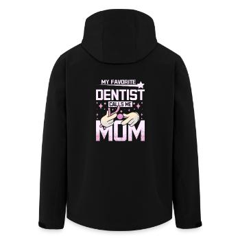 Mon dentiste préféré m’appelle maman - Veste softshell homme en polyester recyclé Stanley/Stella - noir - Dos - AI Model Male 185 light (185cm)