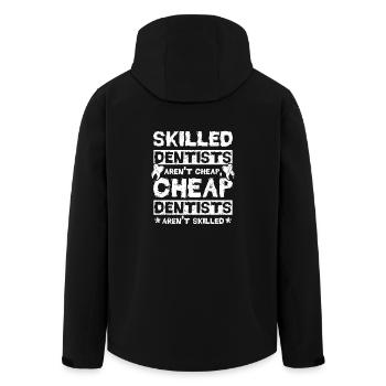 Les dentistes qualifiés ne sont pas bon marché - Veste softshell homme en polyester recyclé Stanley/Stella - noir - Dos - AI Model Male 185 light (185cm)