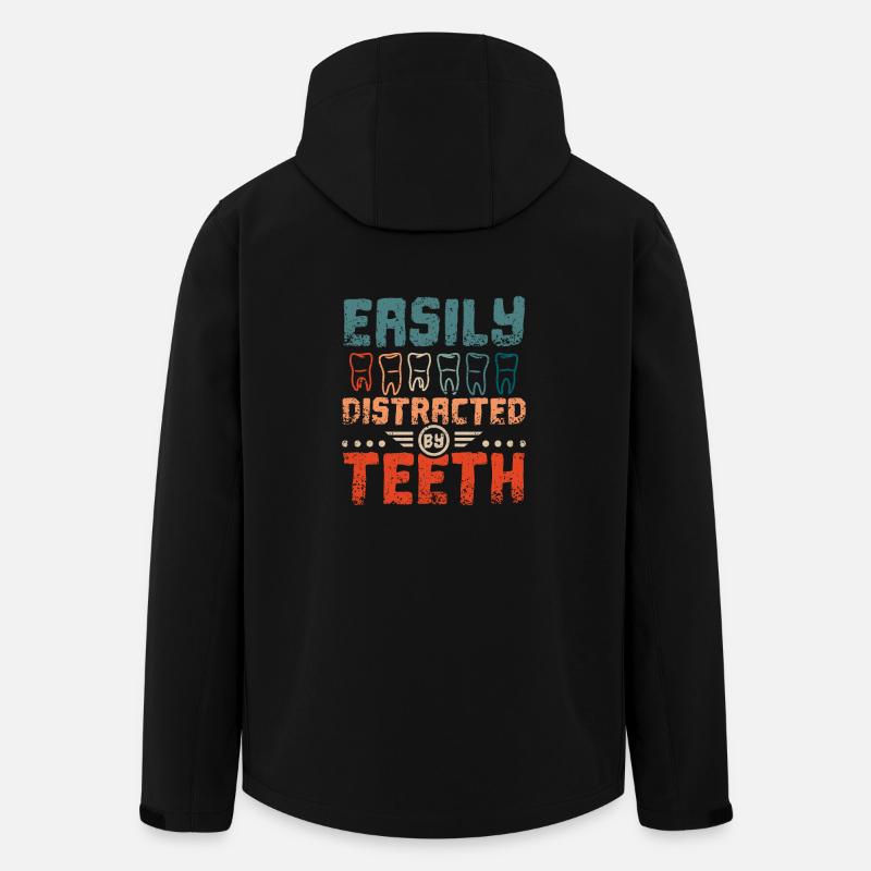 Easily distracted by teeth - Men’s Recycled Softshell Jacket by Stanley/Stella - black