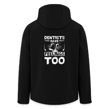 Les dentistes ont aussi des sentiments - Veste softshell homme en polyester recyclé Stanley/Stella - noir - Dos - AI Model Male 185 light (185cm)
