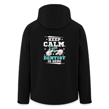 Keep calm the dentist is here - Men’s Recycled Softshell Jacket by Stanley/Stella - black - Back - AI Model Male 185 light (185cm)