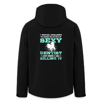 Sexy dentist - Men’s Recycled Softshell Jacket by Stanley/Stella - black - Back - AI Model Male 185 light (185cm)