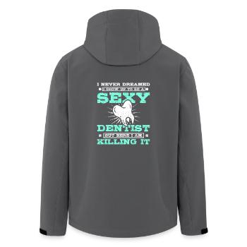 Dentiste sexy - Veste softshell homme en polyester recyclé Stanley/Stella - charbon - Dos - AI Model Male 185 light (185cm)