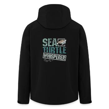 Sea turtle whisperer - Recycelte Männer Softshell-Jacke von Stanley/Stella - Schwarz - Hinten - AI Model Male 185 light (185cm)