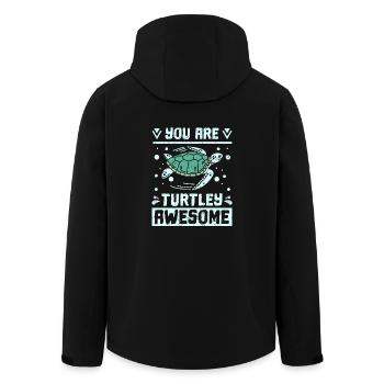 You are turtley awesome - Recycelte Männer Softshell-Jacke von Stanley/Stella - Schwarz - Hinten - AI Model Male 185 light (185cm)