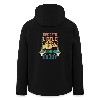 daddy's little fishing buddy - Recycelte Männer Softshell-Jacke von Stanley/Stella - Schwarz - Hinten - AI Model Male 185 light (185cm)