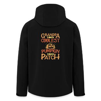 Grand-père la citrouille la plus cool dans le patch Halloween - Veste softshell homme en polyester recyclé Stanley/Stella - noir - Dos - AI Model Male 185 light (185cm)