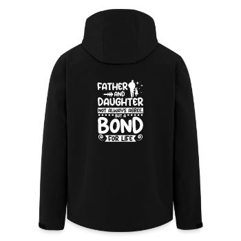 Father and daughter a bond for life - Men’s Recycled Softshell Jacket by Stanley/Stella - black - Back - AI Model Male 185 light (185cm)
