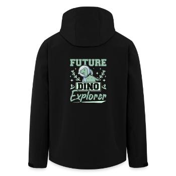 Enfants dinosaures futur dino explorateur - Veste softshell homme en polyester recyclé Stanley/Stella - noir - Dos - AI Model Male 185 light (185cm)