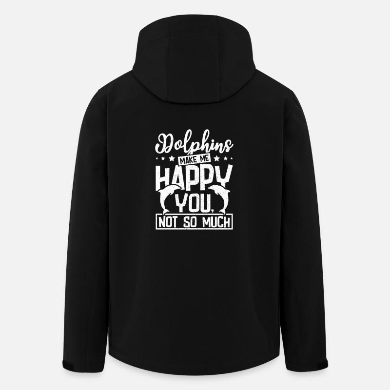 Dolphins make me happy you not so much - Recycelte Männer Softshell-Jacke von Stanley/Stella - Schwarz