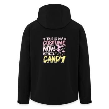 This is my halloween costume now give me candy - Men’s Recycled Softshell Jacket by Stanley/Stella - black - Back - AI Model Male 185 light (185cm)
