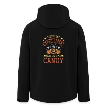 Halloween costume candy - Men’s Recycled Softshell Jacket by Stanley/Stella - black - Back - AI Model Male 185 light (185cm)