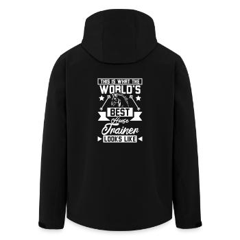 Le meilleur entraîneur de chevaux au monde - Veste softshell homme en polyester recyclé Stanley/Stella - noir - Dos - AI Model Male 185 light (185cm)