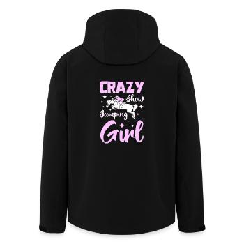 Crazy show jumping girl - Recycelte Männer Softshell-Jacke von Stanley/Stella - Schwarz - Hinten - AI Model Male 185 light (185cm)