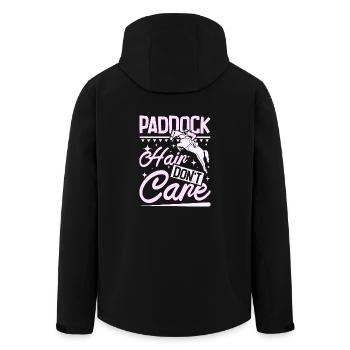 Paddock hair don't care - Men’s Recycled Softshell Jacket by Stanley/Stella - black - Back - AI Model Male 185 light (185cm)