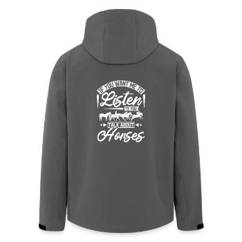 If you want me to listen to you talk about horses - Recycelte Männer Softshell-Jacke von Stanley/Stella - Schwarz - Hinten - AI Model Male 185 light (185cm)
