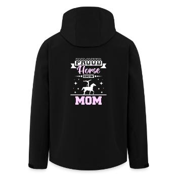 Fière maman de spectacle équestre - Veste softshell homme en polyester recyclé Stanley/Stella - noir - Dos - AI Model Male 185 light (185cm)
