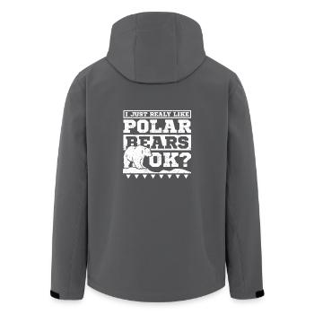 J’aime vraiment les ours polaires, d’accord? - Veste softshell homme en polyester recyclé Stanley/Stella - charbon - Dos - AI Model Male 185 light (185cm)