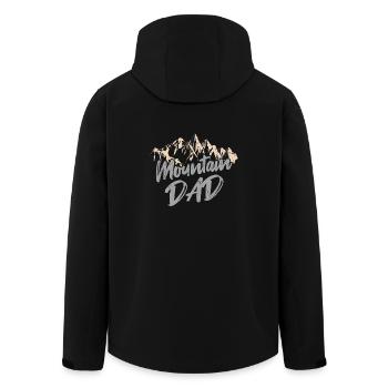 Father Mountaineering Mountain dad - Recycelte Männer Softshell-Jacke von Stanley/Stella - Schwarz - Hinten - AI Model Male 185 light (185cm)