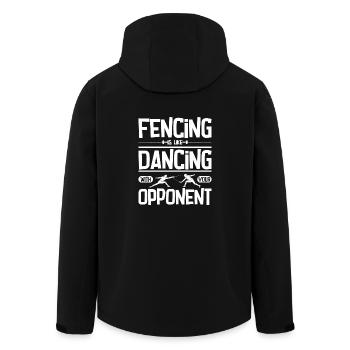 Fencing is like dancing with your opponent - Recycelte Männer Softshell-Jacke von Stanley/Stella - Schwarz - Hinten - AI Model Male 185 light (185cm)