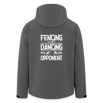 Fencing is like dancing with your opponent - Men’s Recycled Softshell Jacket by Stanley/Stella - anthracite - Back - AI Model Male 185 light (185cm)