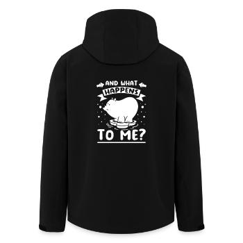 And what happens to me? polar bears - Men’s Recycled Softshell Jacket by Stanley/Stella - black - Back - AI Model Male 185 light (185cm)