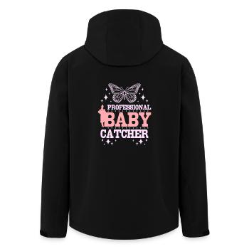 Professional baby catcher - Recycelte Männer Softshell-Jacke von Stanley/Stella - Schwarz - Hinten - AI Model Male 185 light (185cm)