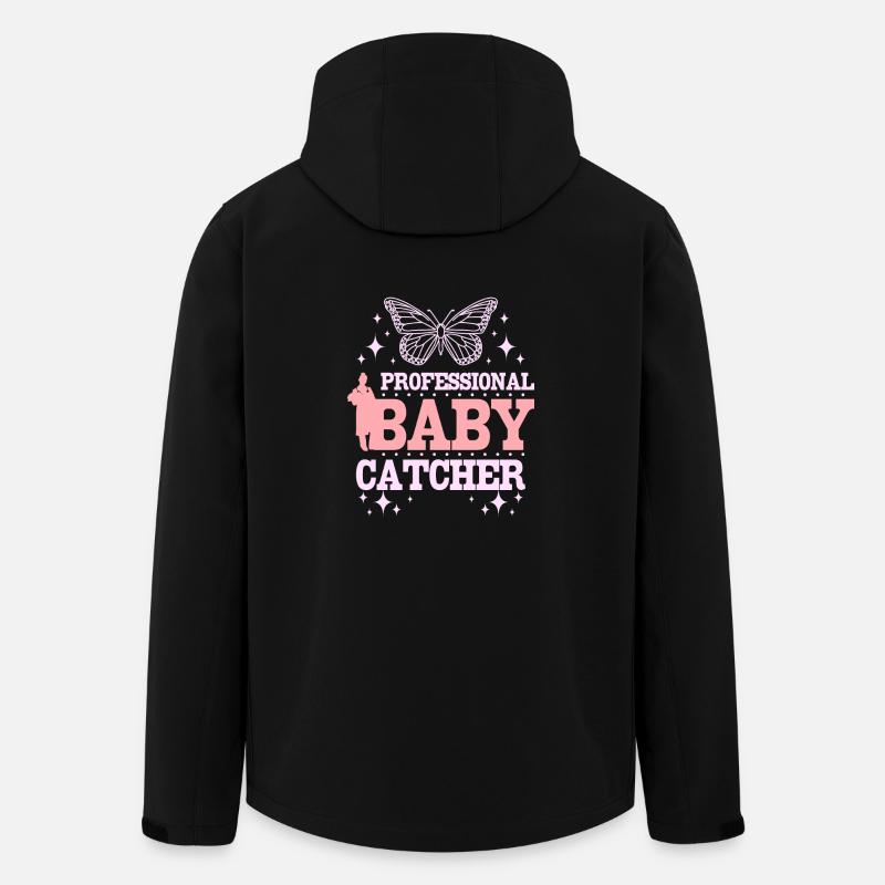 Attrape-bébé professionnel - Veste softshell homme en polyester recyclé Stanley/Stella - noir