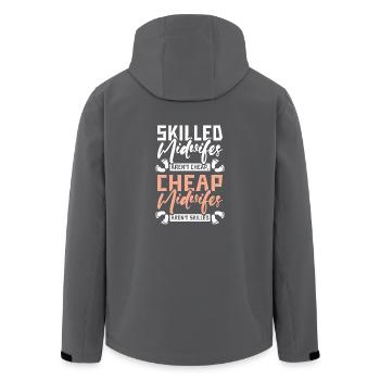 Skilled midwives aren't cheap cheap - Recycelte Männer Softshell-Jacke von Stanley/Stella - Anthrazit - Hinten - AI Model Male 185 light (185cm)