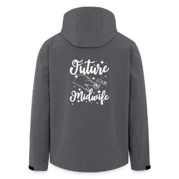 Future midwife - Recycelte Männer Softshell-Jacke von Stanley/Stella - Anthrazit - Hinten - AI Model Male 185 light (185cm)