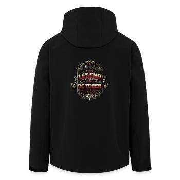 A legend was born in October 1992 - Men’s Recycled Softshell Jacket by Stanley/Stella - black - Back - AI Model Male 185 light (185cm)