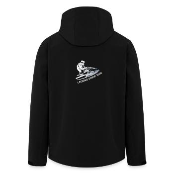Gifts for the 18th Jet Ski - Men’s Recycled Softshell Jacket by Stanley/Stella - black - Back - AI Model Male 185 light (185cm)