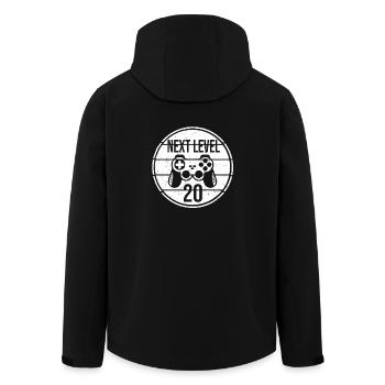 20th Birthday Gamer Gaming Console - Men’s Recycled Softshell Jacket by Stanley/Stella - black - Back - AI Model Male 185 light (185cm)