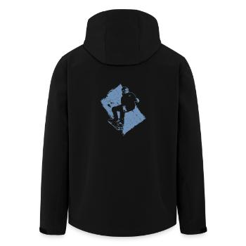 Snowboard Snowboarder Grunge Design - Recycelte Männer Softshell-Jacke von Stanley/Stella - Schwarz - Hinten - AI Model Male 185 light (185cm)