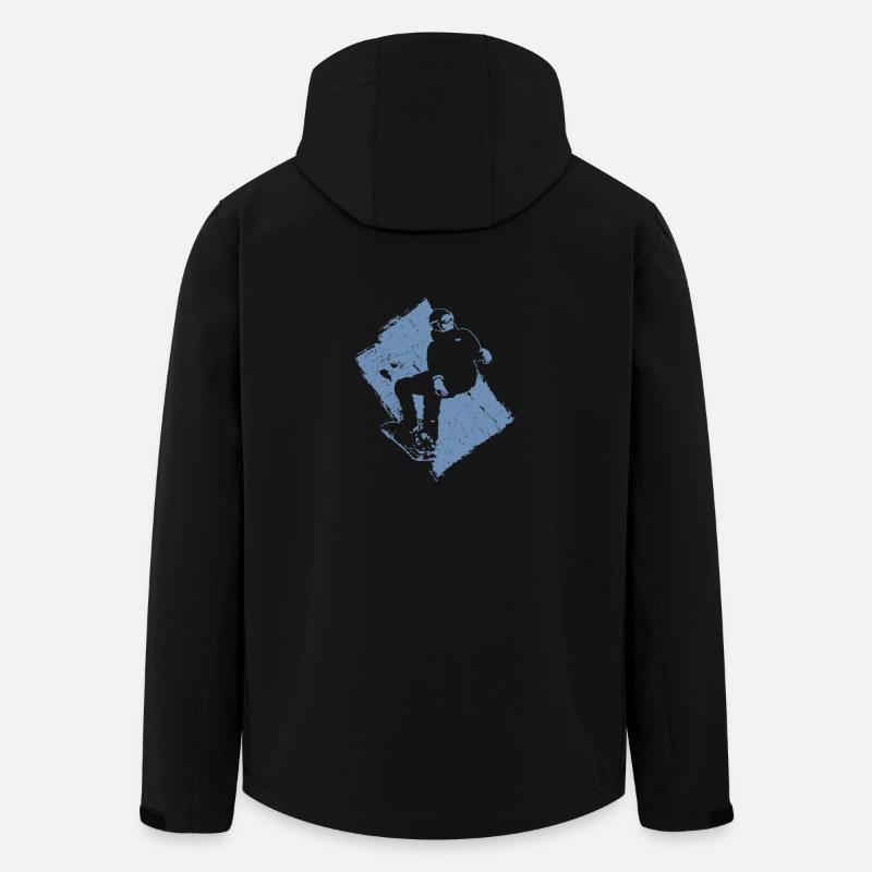 Snowboard Snowboarder Grunge Design - Veste softshell homme en polyester recyclé Stanley/Stella - noir