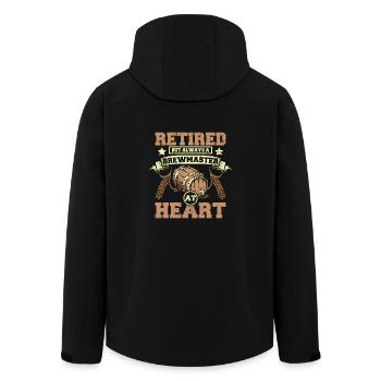 Retraité mais toujours un maître brasseur dans l’âme - Veste softshell homme en polyester recyclé Stanley/Stella - noir - Dos - AI Model Male 185 light (185cm)