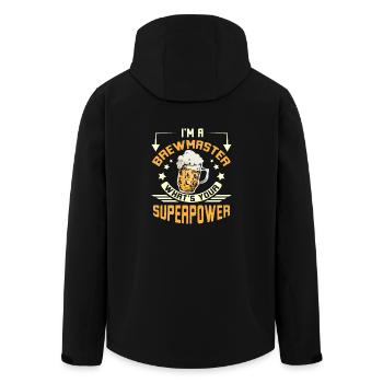 I'm a brewmaster what's your superpower - Recycelte Männer Softshell-Jacke von Stanley/Stella - Schwarz - Hinten - AI Model Male 185 light (185cm)