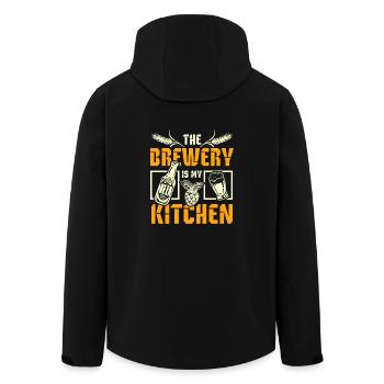 La brasserie est ma cuisine - Veste softshell homme en polyester recyclé Stanley/Stella - noir - Dos - AI Model Male 185 light (185cm)