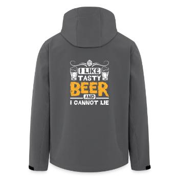 J’aime la bière savoureuse et je ne peux pas mentir - Veste softshell homme en polyester recyclé Stanley/Stella - noir - Dos - AI Model Male 185 light (185cm)