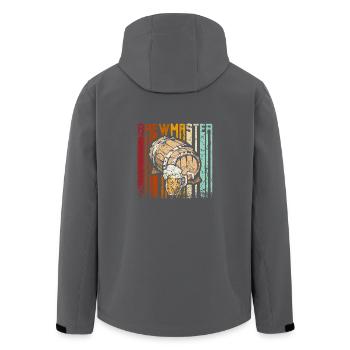 Maître brasseur rétro vintage - Veste softshell homme en polyester recyclé Stanley/Stella - noir - Dos - AI Model Male 185 light (185cm)
