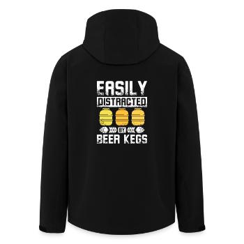 Easily distracted by beer kegs - Recycelte Männer Softshell-Jacke von Stanley/Stella - Schwarz - Hinten - AI Model Male 185 light (185cm)