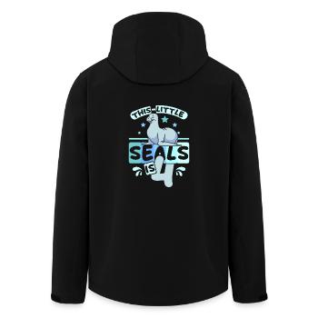 4 ans ce petit phoque fête ses 4 ans - Veste softshell homme en polyester recyclé Stanley/Stella - noir - Dos - AI Model Male 185 light (185cm)