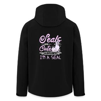 Les phoques sont mignons Je suis mignon donc je suis un phoque - Veste softshell homme en polyester recyclé Stanley/Stella - noir - Dos - AI Model Male 185 light (185cm)